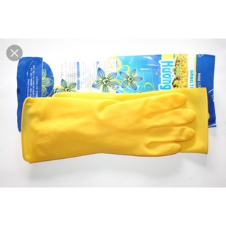 COMBO 02 GĂNG TAY CAO SU- BẢO HỘ LAO ĐỘNG HƯỚNG DƯƠNG Màu vàng sz 8-8(1/2)