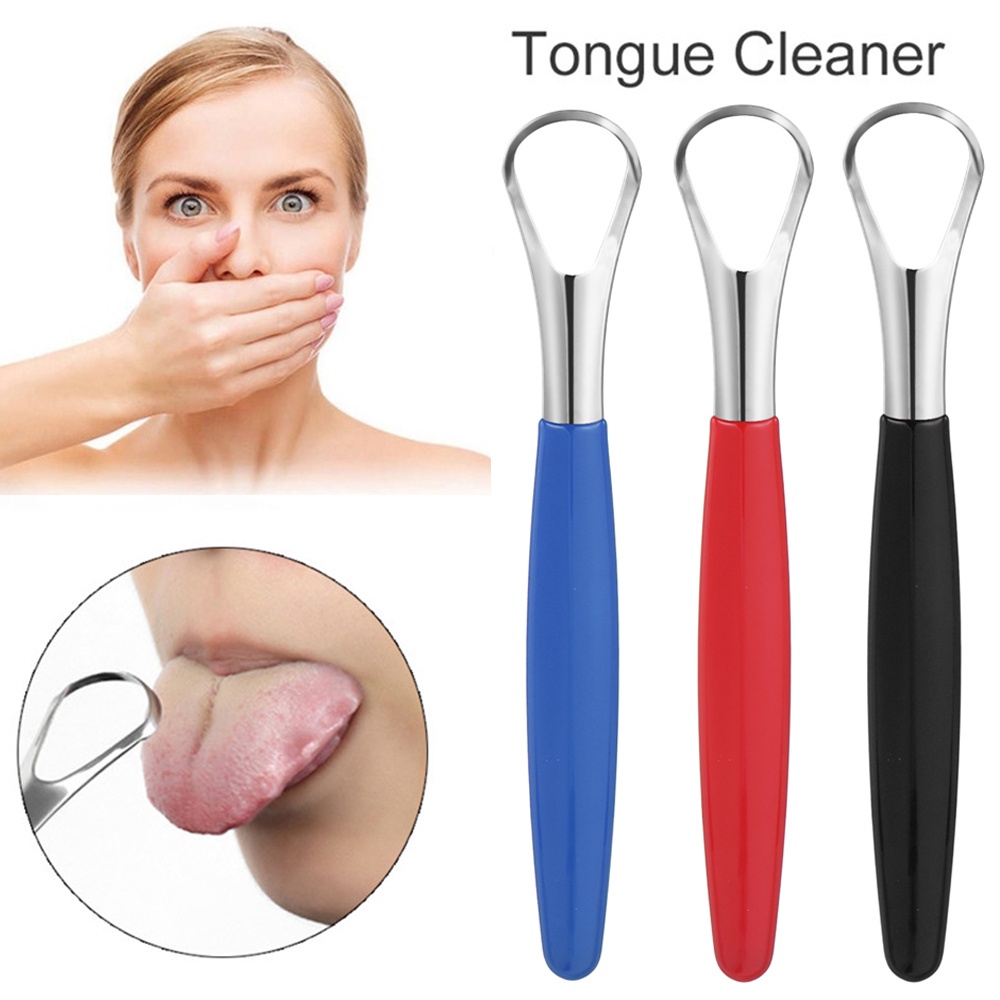 [Hàng mới về] Thanh Cạo Lưỡi Bằng Thép Không Gỉ Chăm Sóc Răng Miệng Cho Người Lớn/ Trẻ Em
