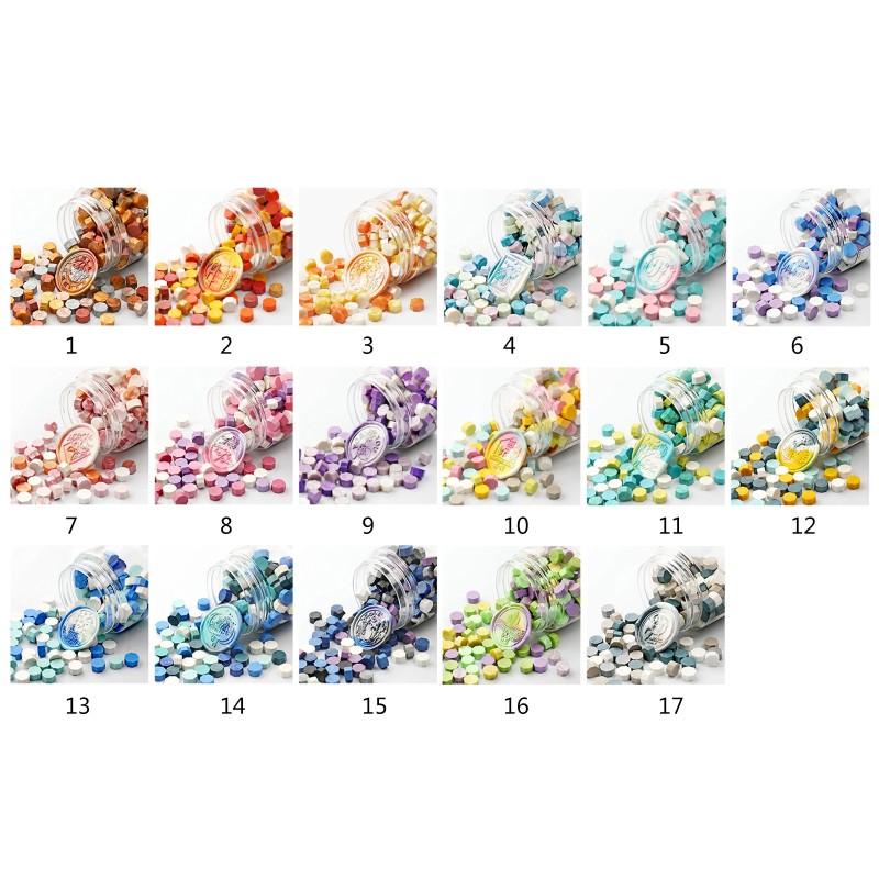 Hộp 180 hạt sáp niêm phong đóng dấu trang trí bao thư thiệp cưới scrapbook