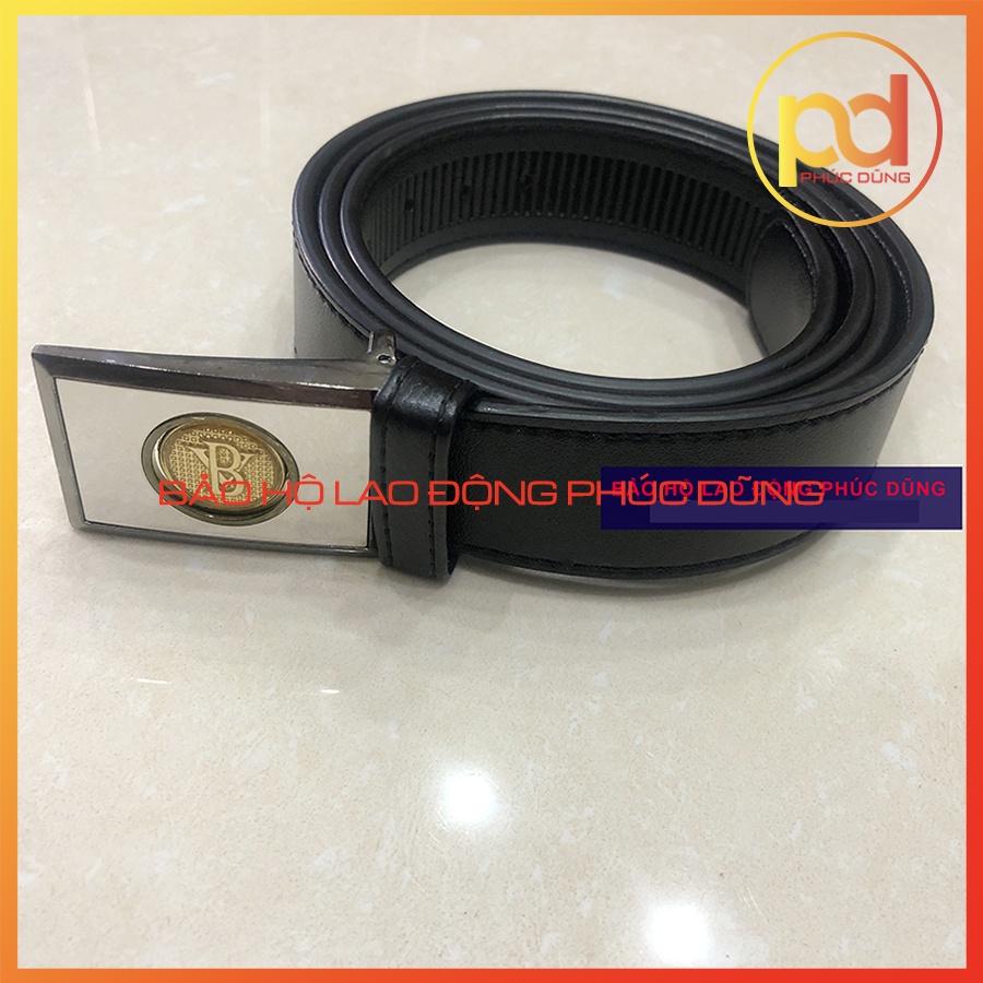 Thắt lưng nam bảo vệ màu đen da thật 100% giá rẻ khoá nút bấm tiện lợi siêu bền sang trọng chuyên nghiệp