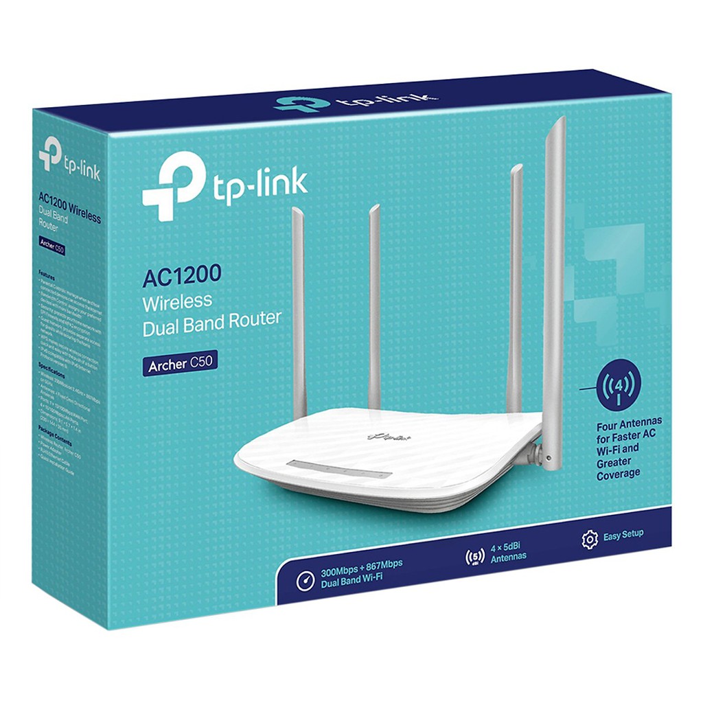 SIEU KHUYẾN MẠI Router Wifi Băng Tần Kép AC1200 TP-Link Archer C50