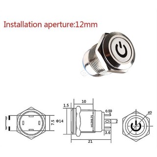 ✅Công tắc nhấn thả có led 12v cho xe máy