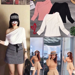 Áo thun lệch vai