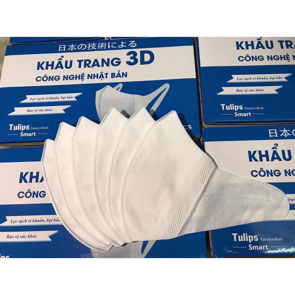 Khẩu trang 3D Mask TULIPS size M sử dụng công nghệ dập nhật bản