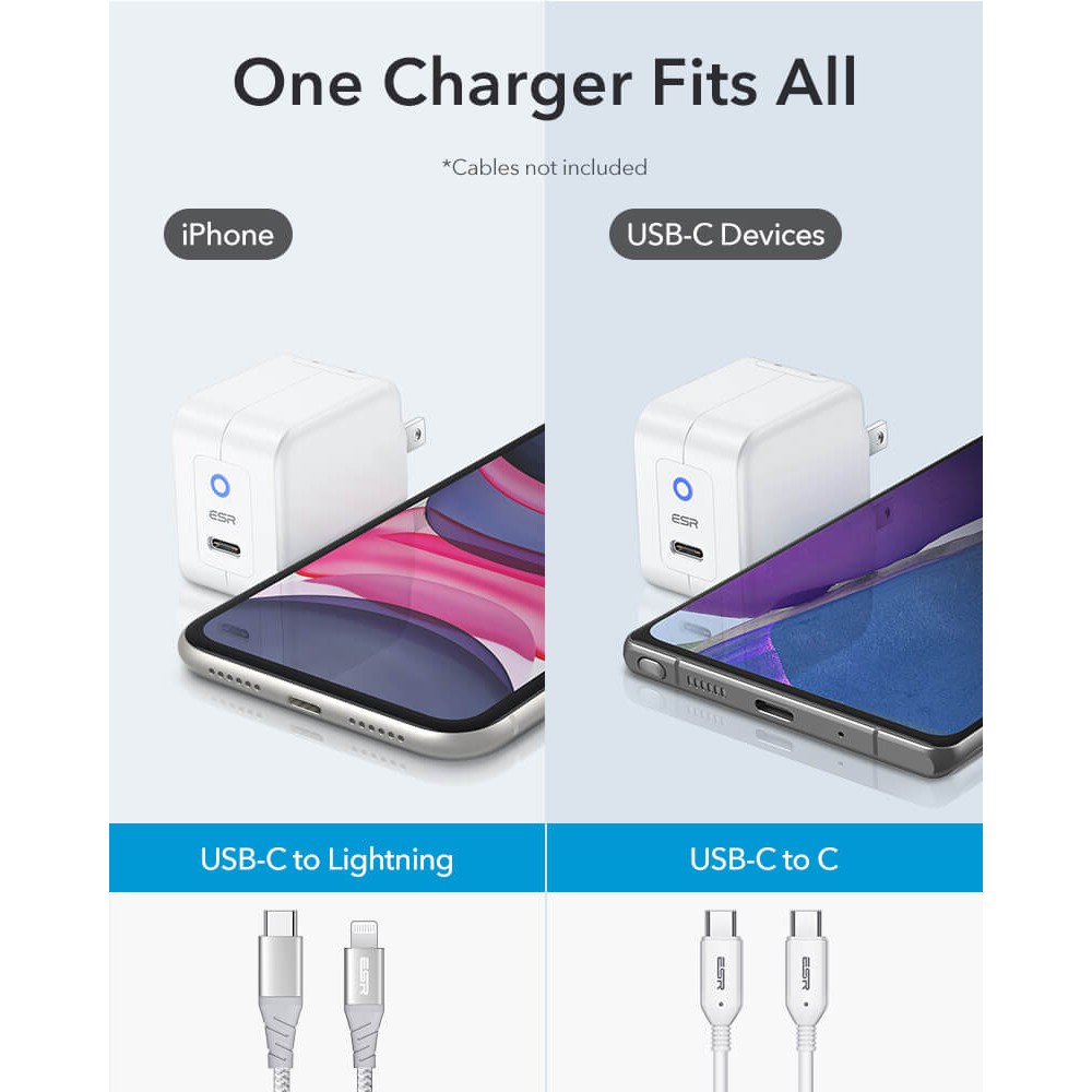 Cục sạc nhanh ESR mạnh mẽ cao cấp dành cho IP12/12 Pro Max/Pro/Xs Max/Note 20 Ultra