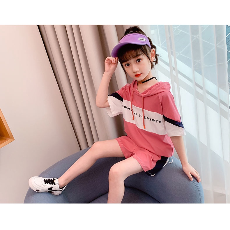 Bộ Đồ Thể Thao 2 Món Thời Trang Mùa Hè Cho Bé Gái 3-4 - 5-6 - 7-8 - 9-10 - 11-12 Tuổi