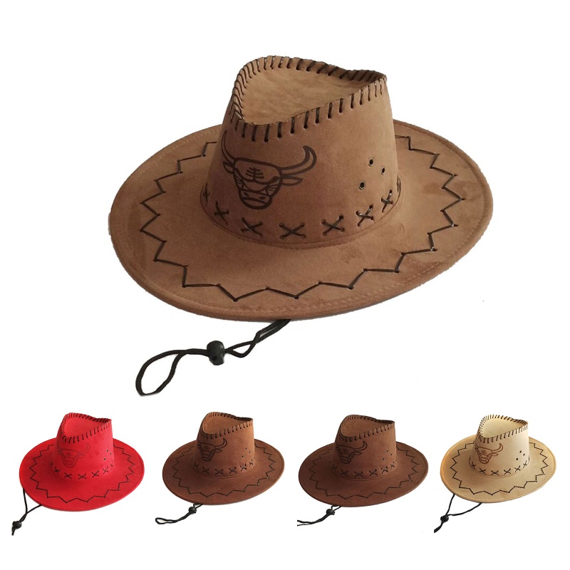 Mũ Fedora Thoáng Khí Với Họa Tiết Đầu Ox Dày Dặn Cho Người Lớn