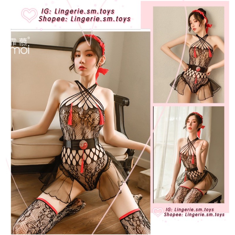 Cosplay Nàng Pháp Sư Gợi Cảm - Bodysuit Ren Lưới Sexy - Nhiều Phụ Kiện Đi Kèm