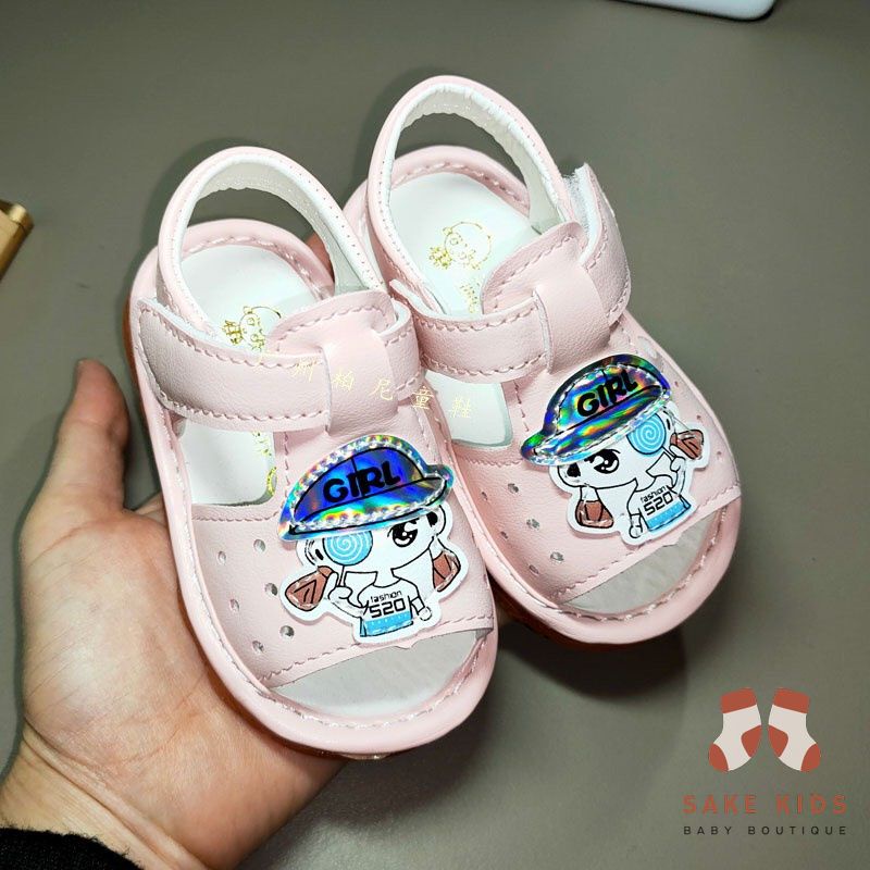 Sandal tập đi bé trai bé gái - Dép rọ có còi hình Đoremon dễ thương chống trơn trượt cho bé từ 0-1 tuổi M301