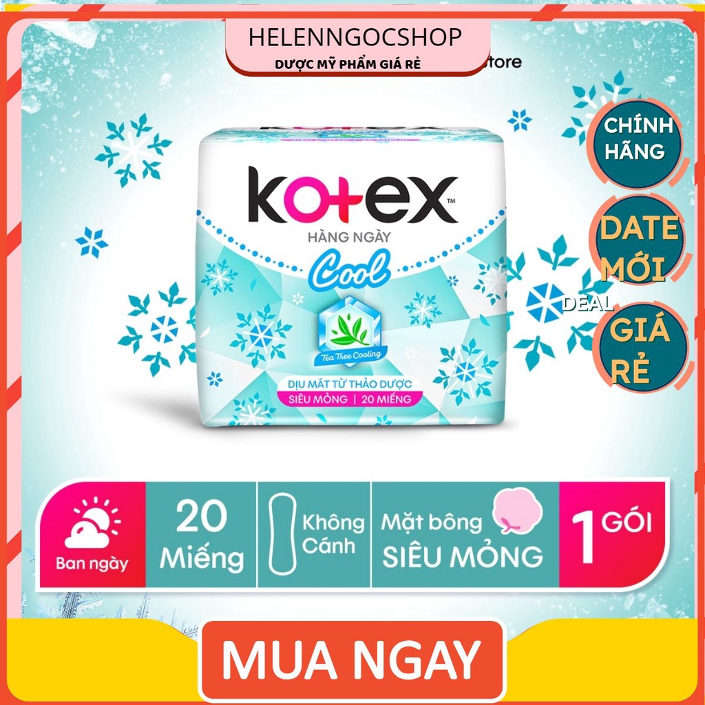 Băng vệ sinh Kotex Hằng Ngày Cool 20miếng/gói