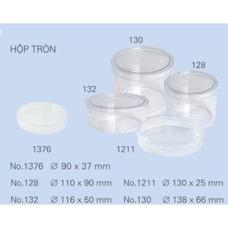 Hộp nhựa tròn mica 500 gram hạt điều