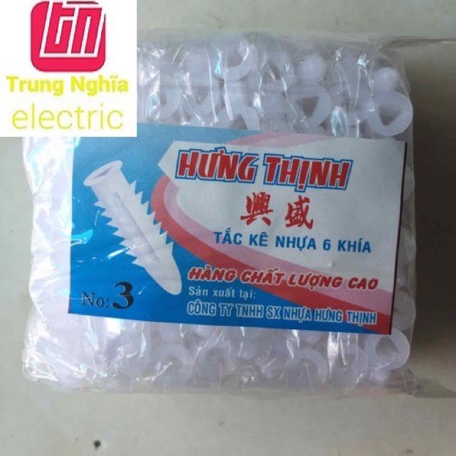 Tắc Kê Nhựa Đóng Tường Bắt Vít 3p - 4p - 5p - 6p - 7p