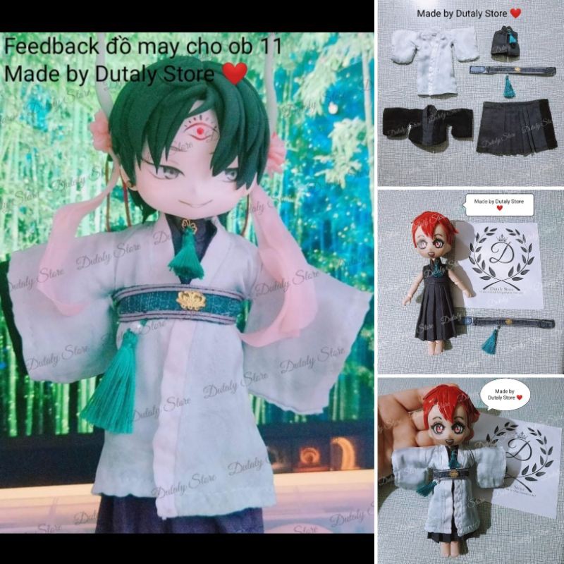 Ob11 - Set 47 bộ cổ trang cho búp bê obitsu 11, nendoll, UFdoll, ymy