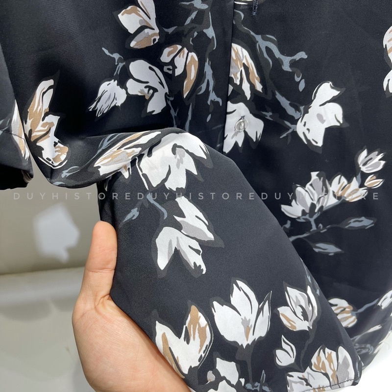 Áo sơ mi cộc tay HOA MỚI họa tiết unisex form rộng | DUYHI | Ảnh thật