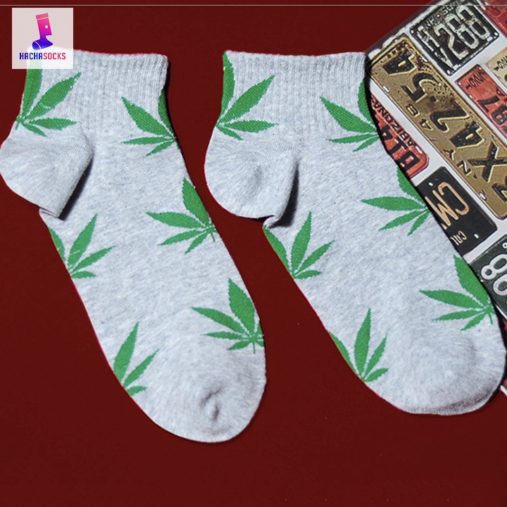 Vớ Ngắn Hình Chiếc Lá - Tất Họa Tiết Lá Cỏ