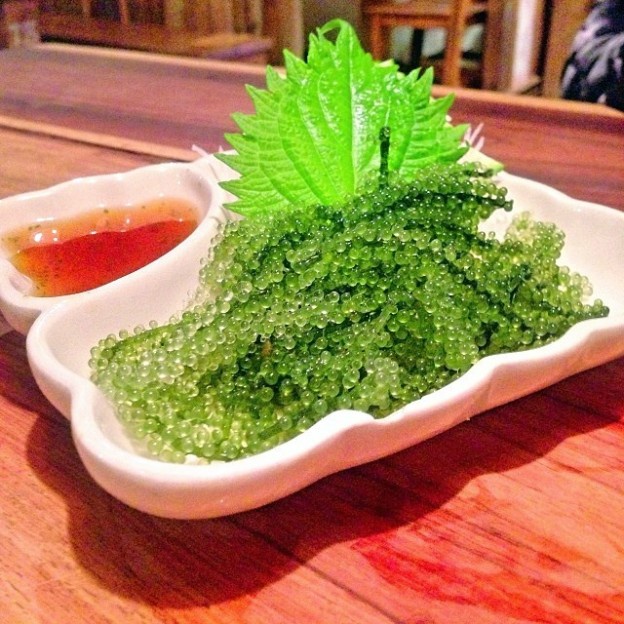 Rong Nho Okinawa Hộp 18 gói Và 2 Chai Sốt Mè Thơm Ngon Chính Hãng