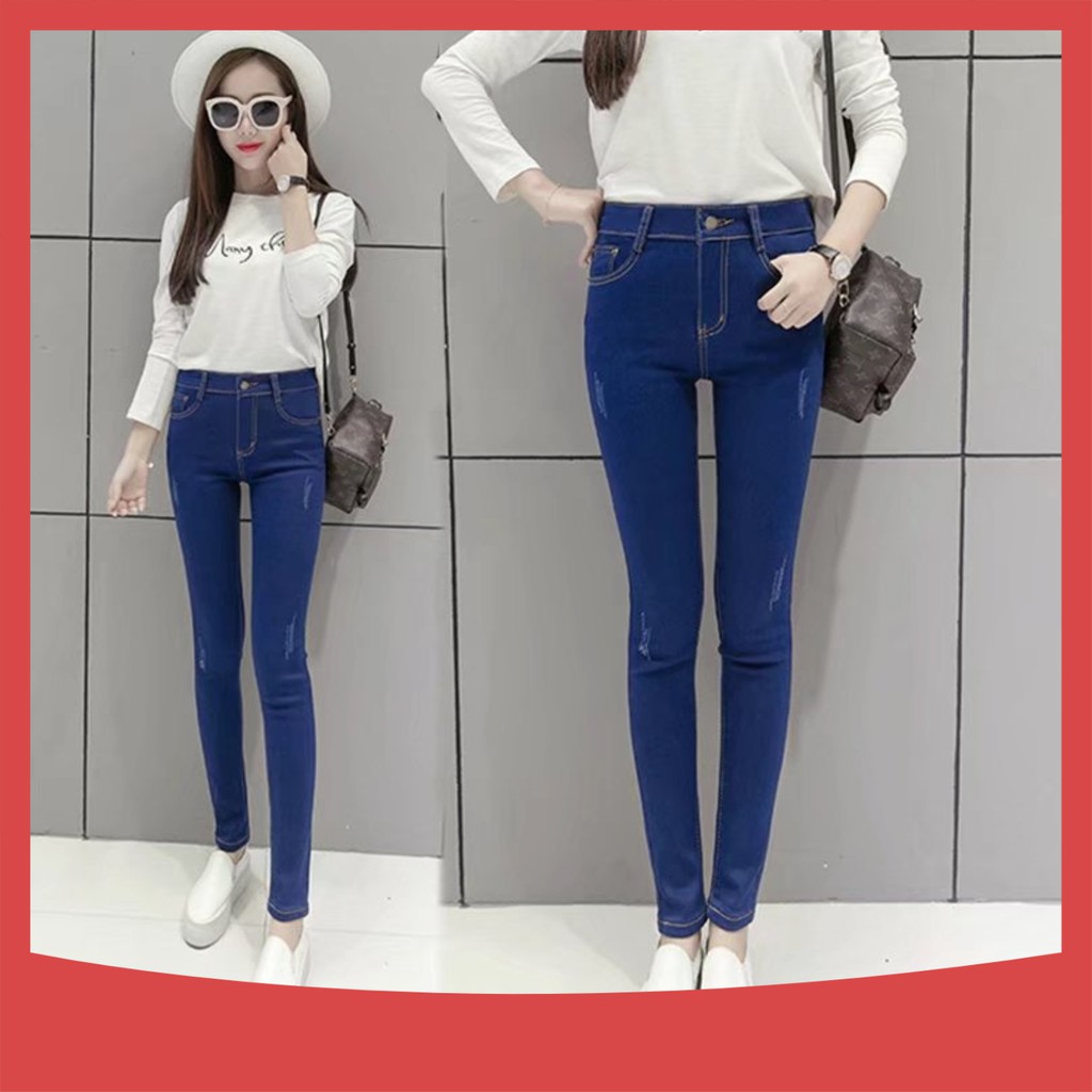 Quần Jean Nữ Ulzzang🍎FREE SHIP🍎 Giảm 5k nhập mã [ QUAN BO ] quần ống bó cạp cao kiểu dáng Hàn Quốc Q13 | BigBuy360 - bigbuy360.vn