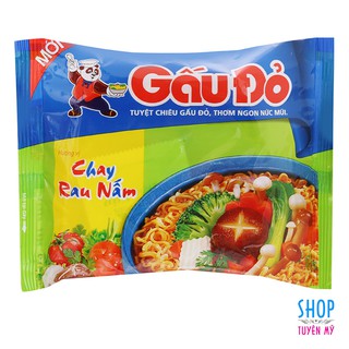 Mì rau nấm chay Gấu Đỏ gói 63g