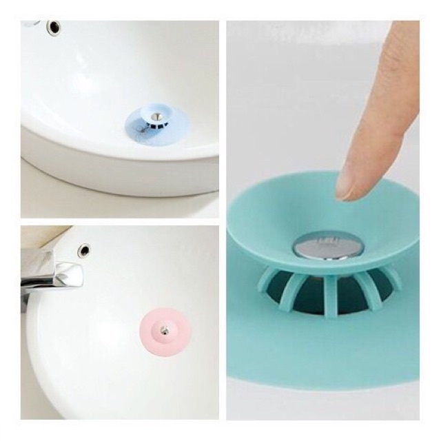 Nắp silicon chặn rác bồn rửa chén đậy cống thoát nước phòng tắm