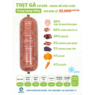 Thịt tươi raw dog cấp đông cho chó