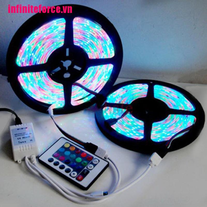 Dây Đèn Led 600 Bóng 5m 3528 Smd Rgb Kèm Điều Khiển Từ Xa 24 Nút