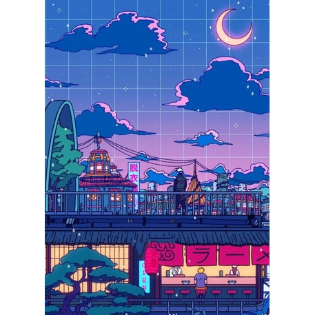 Bộ Tranh Đính Đá 5D Tự Làm Họa Tiết Hoạt Hình Nhật Bản Trang Trí Phòng Bé