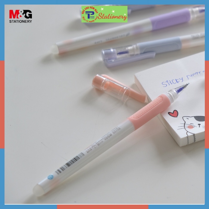 Bút nước tẩy được, Bút gel có đầu tẩy cao cấp M&G-9804 mực xanh nét 0.5mm