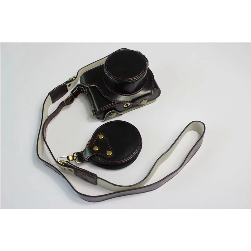 Bao Da PU Vintage Đựng Bảo Vệ Máy Ảnh Leica D-LUX 7 D-LUX7 D7 Kèm Dây Đeo Vai