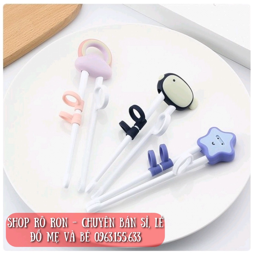 Đũa tập ăn SWEET BABY - Đũa xỏ ngón cho bé - Shop Rô Ron