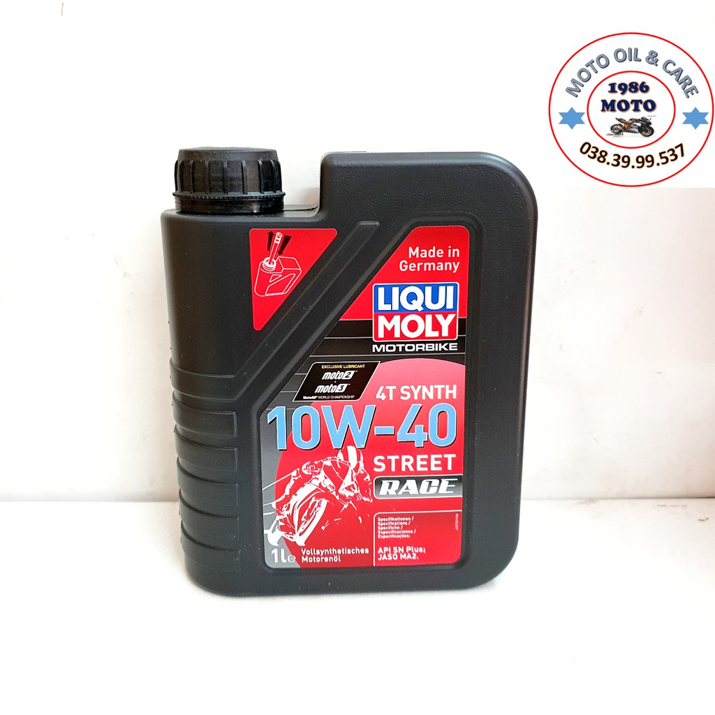 [Mã LIFEAUMAY giảm 10% tối đa 30k đơn 150k] Nhớt tổng hợp cao cấp cho xe số, côn tay Liqui Moly Street Race 4T SYNTH