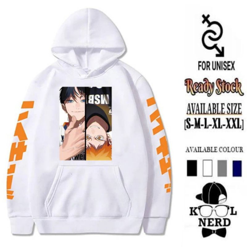 Áo Hoodie Màu Đen In Hình Anime Haikyuu Msby Size S-Xxl