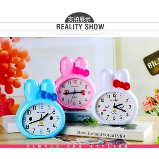 (Sỉ cực rẻ) (Video ảnh thật) ĐỒNG HỒ BÁO THỨC ĐỂ BÀN THỎ NGỌC - ĐỒNG HỒ BÁO THỨC ĐỂ BÁN CÓ THỂ TREO TƯỜNG