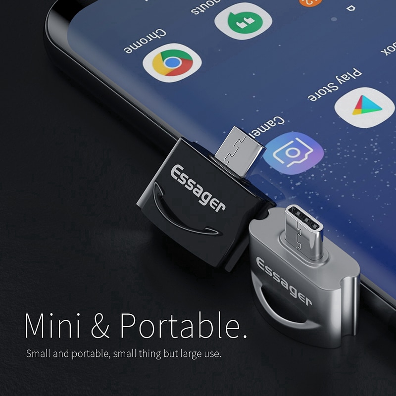 Đầu Cắm Essager Chuyển Đổi Usb Type-C Micro Sang USB 3.0 OTG Cho Samsung Note 10 Xiaomi Redmi