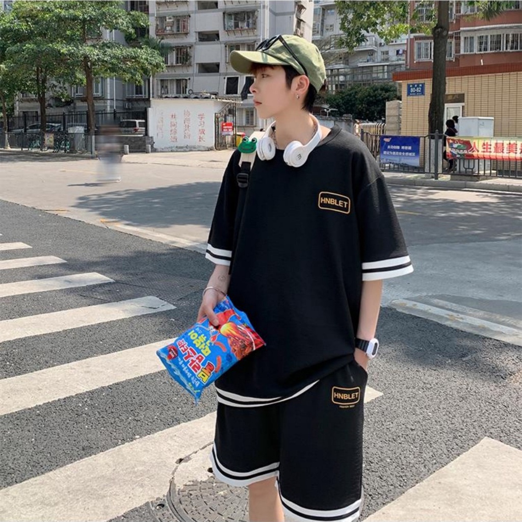 Bộ Quần Áo Thun Nam Mùa Hè "HNBLET" Style Hàn Quốc Trend 2023 ZENKODLMEN - SET NAM 90000161C5