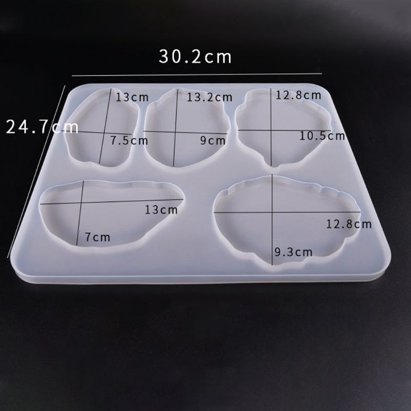 Khuôn silicon Epoxy UV làm miếng lót cốc để bàn cỡ lớn nhiều kiểu dáng DIY tiện lợi