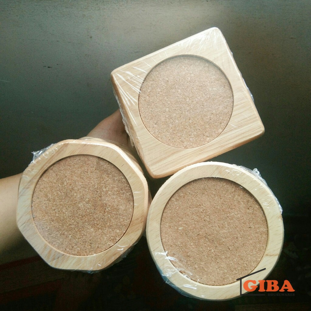 Miếng lót ly gỗ GIBA - 1 cái - Wooden Coasters | BigBuy360 - bigbuy360.vn