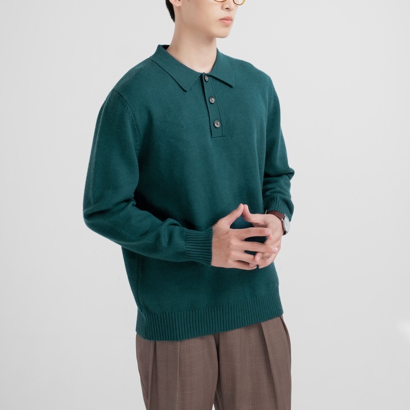 Áo len nam cổ polo SSSTUTTER phong cách hàn quốc SSS. POLO SWEATER