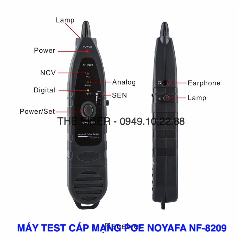 Máy test và dò cáp mạng POE NOYAFA NF-8209
