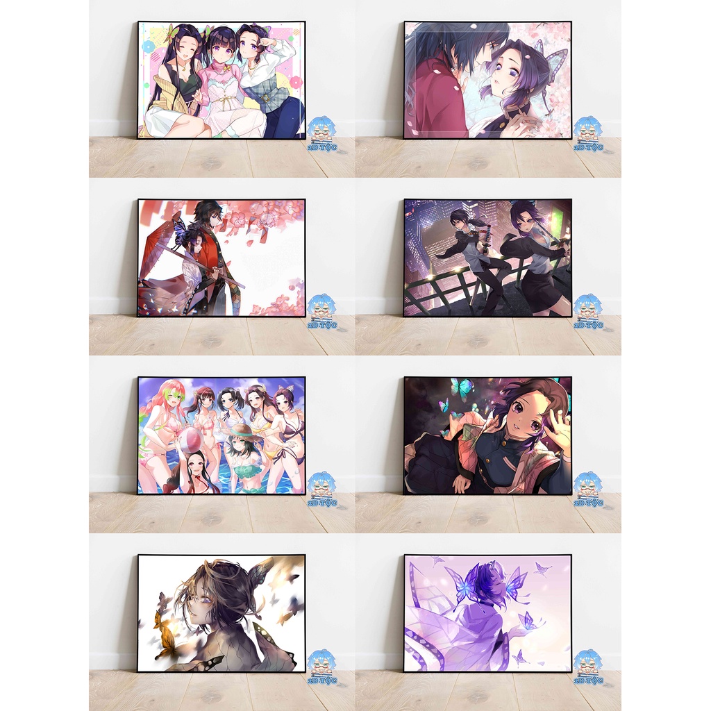 Ảnh poster A3 dán tường cao cấp Kochou Shinobu  (10) Anime Manga Kimetsu No Yaiba by 2D Tộc Shop