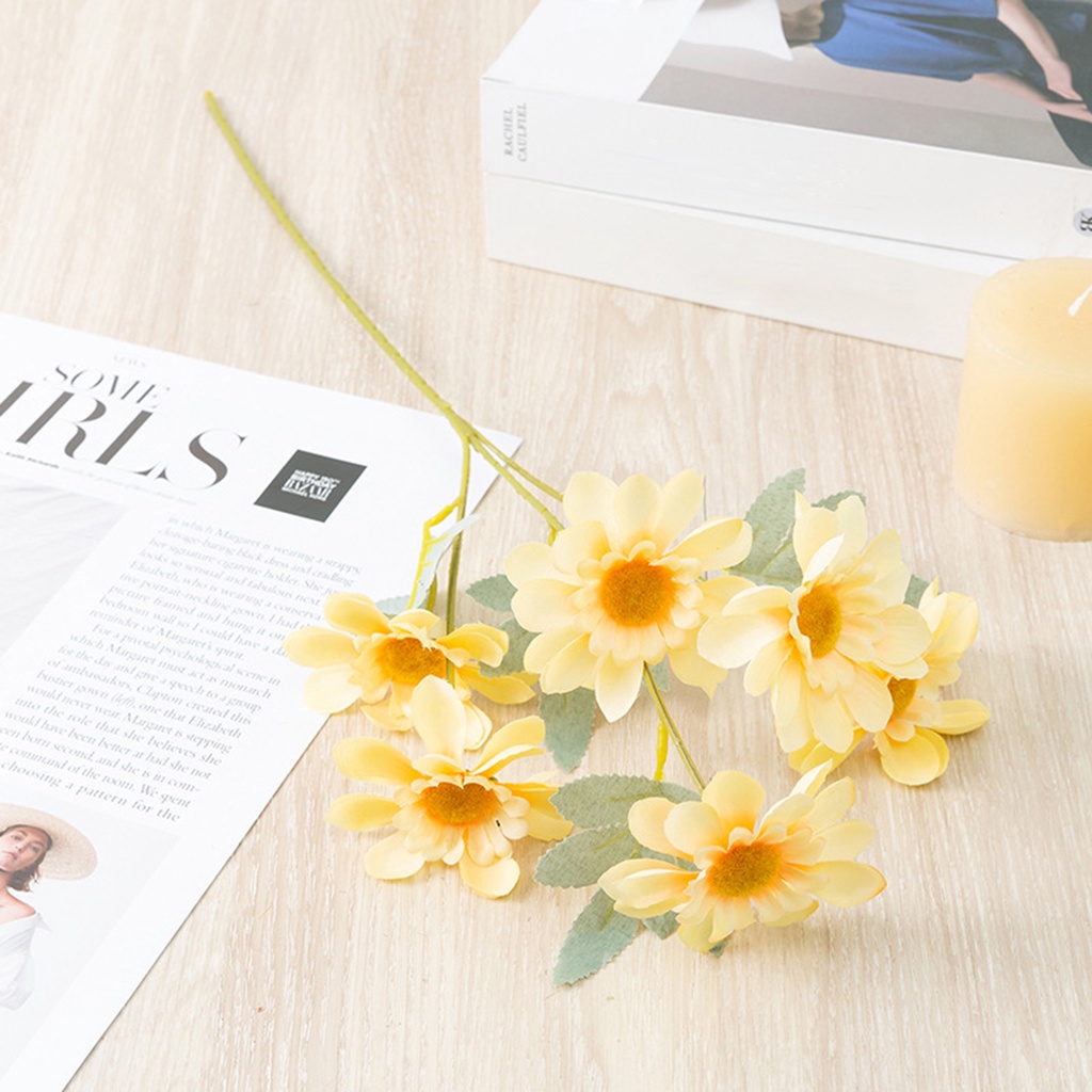 1 Bó 6 Hoa Cúc Giả Dùng Trang Trí Tiệc