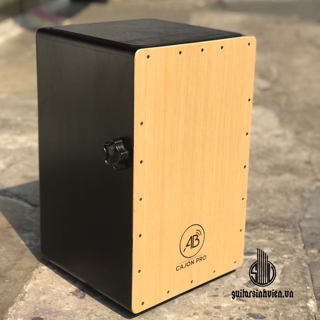 Trống cajon AB có tay chỉnh kèm bao dù chống nước - Mặt màu gỗ - Bảo hành 1 năm