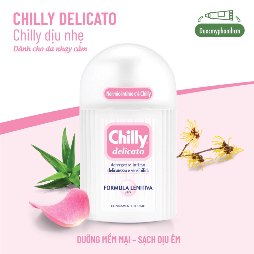 Dung dịch vệ sinh phụ nữ Chilly Gel , Delicato 200ml - Số 1 Tại ý