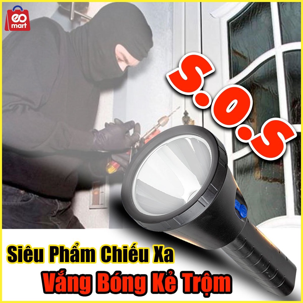 Đèn Pin Cầm Tay Siêu Sáng Chiếu Xa 1000M Eomart  Xé Tan Bóng Tối ...Khám Phá Mới