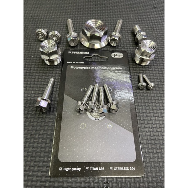 Ốc Chảng Ba Salaya inox 304 xe Satria/Raider/Sonic bộ 3 con