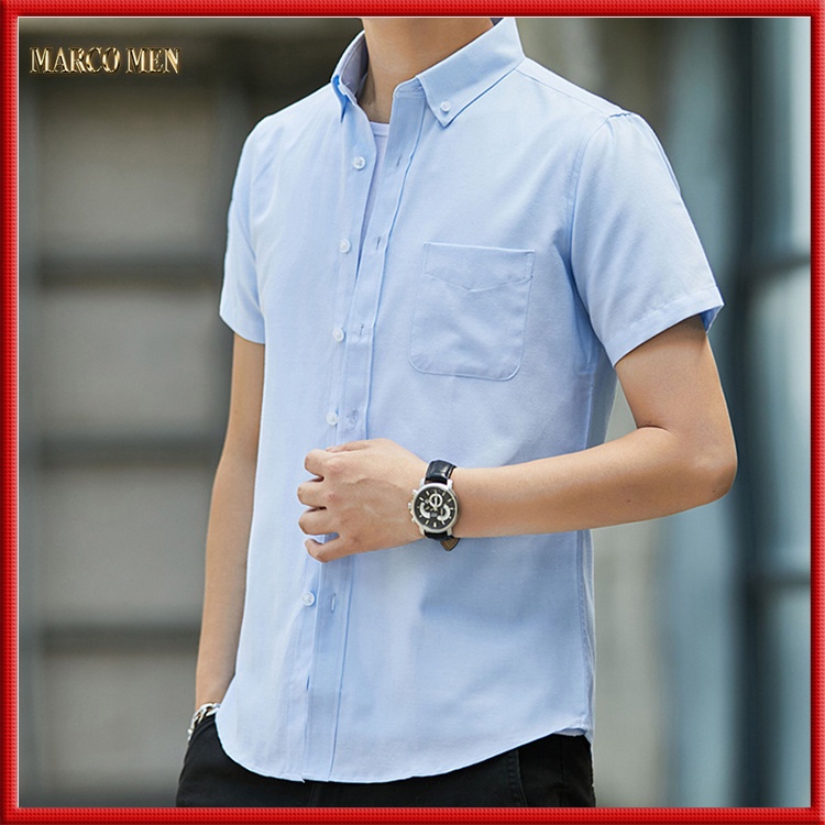 Áo sơ mi nam ngắn tay cao cấp trẻ trung phong cách SMNT