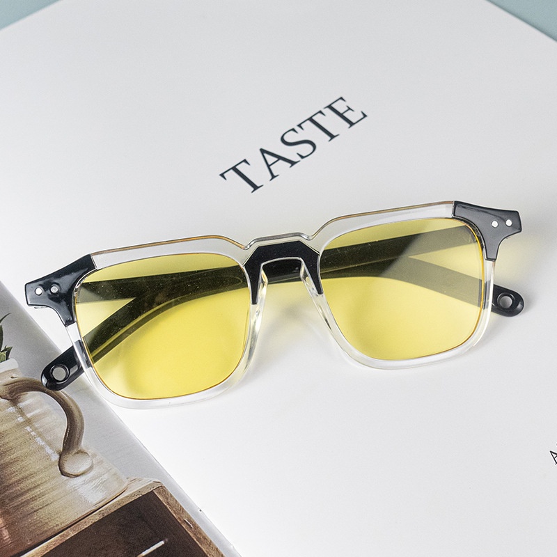 Kính Mát Gọng Vuông Phong Cách Hip Hop Cổ Điển Thời Trang 6 Kiểu Dành Cho Cặp Đôi