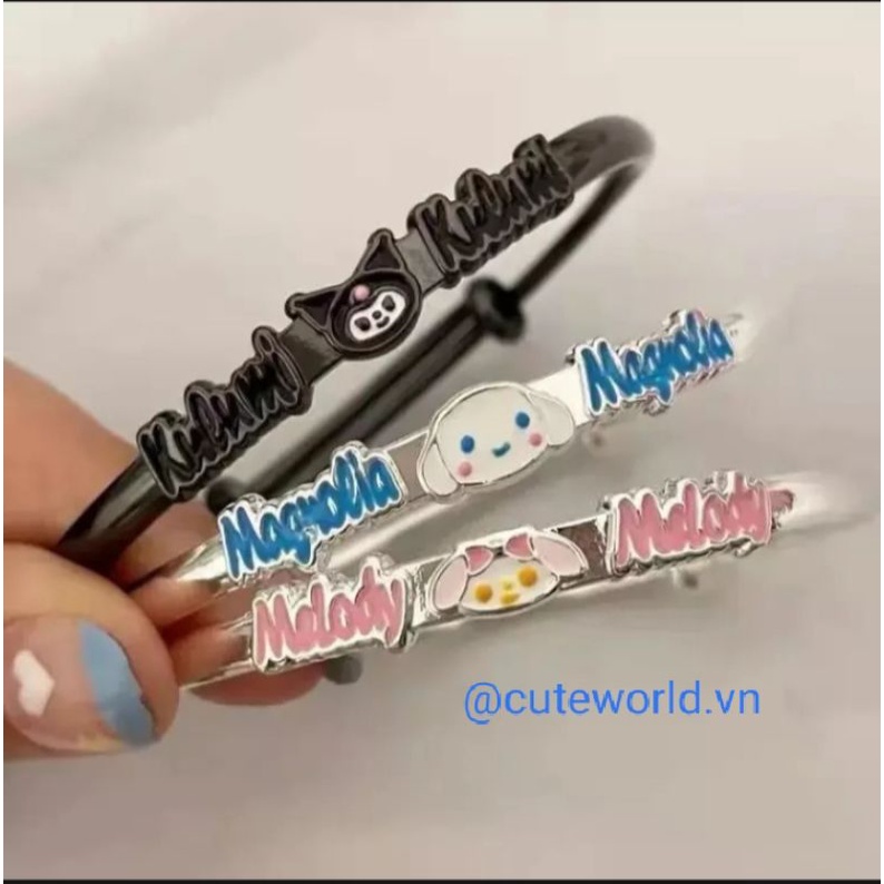 Vòng Đeo Tay Hoạt Hình Sanrio Cinnamoroll Kuromi Melody Dễ Thương