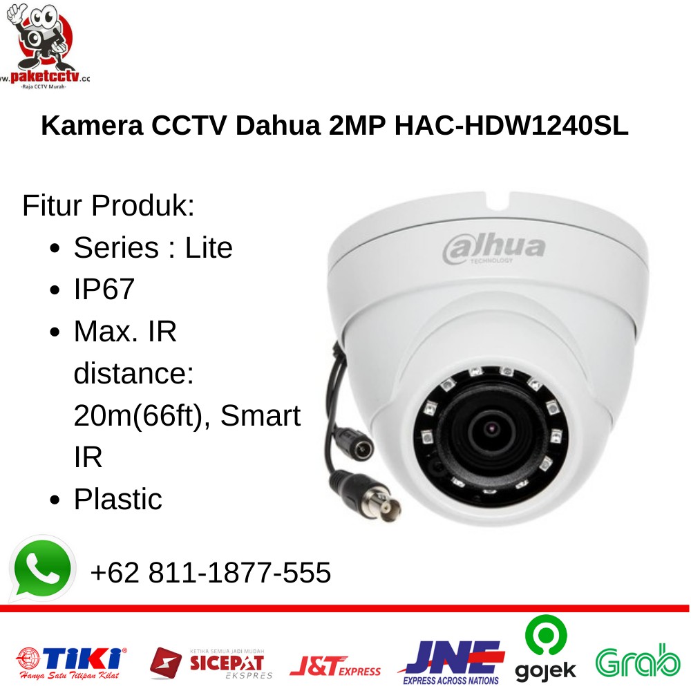 Camera An Ninh Trong Nhà Hiệu Dahua 2mp Hac-Hdw1240Sl