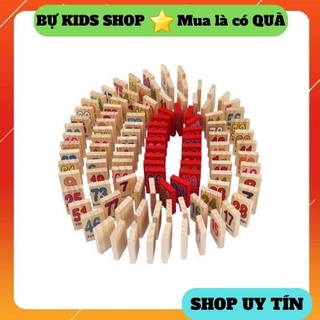 Domino 100 số - Đồ chơi gỗ thông cho bé