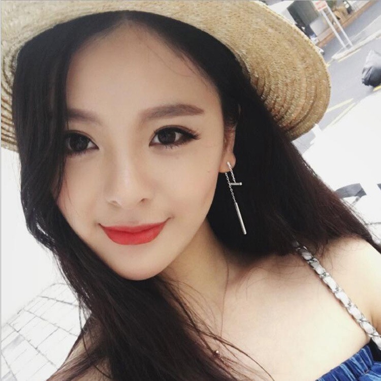 Long Geometric Tassel Earrings